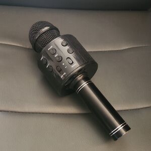 5-in-1 Wireless Black Karaoke Microphone
